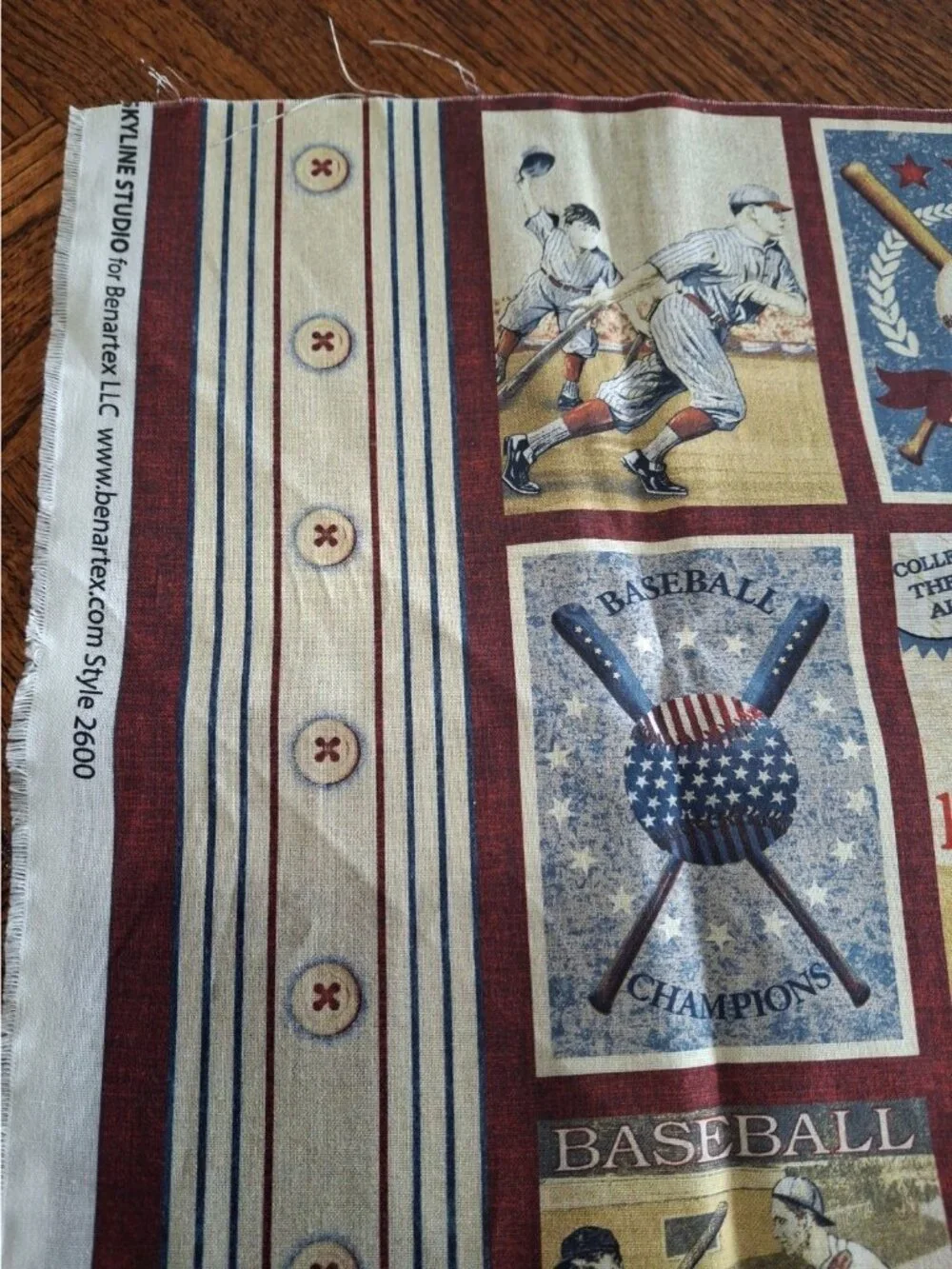 Benartex baseball fabric